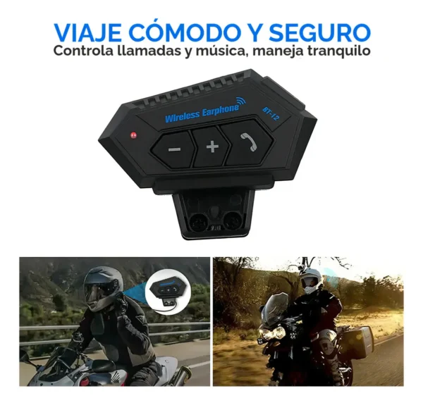 BT12 intercomunicador viaje cómodo y seguro