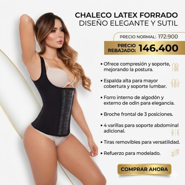 Chaleco Látex Forrado Moldeador
