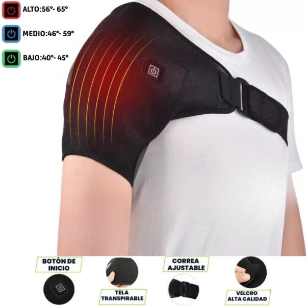 Hombrera de Compresión Térmica y Terapia de Calor | Alivio Inmediato