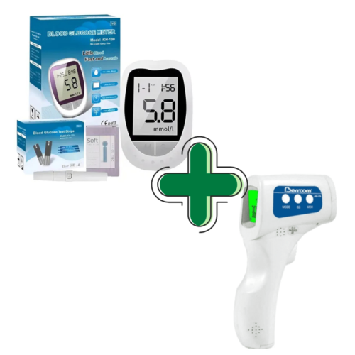 kit glucómetro termómetro