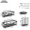 Estante Organizador de Pared para Baño COMPLETO | Set x5 Negro