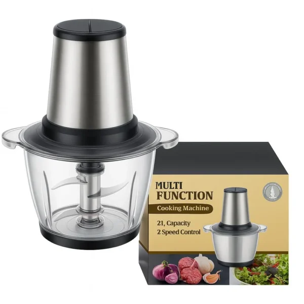 Picatodo Eléctrico de Alimentos 850W POTENTE | 2L 4 Cuchillas