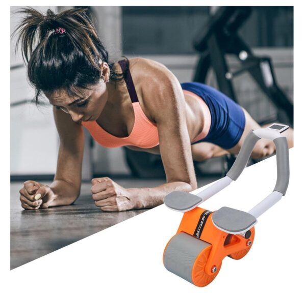 Rueda Abdominal Rebote Automático con Soporte de Codos y Temporizador