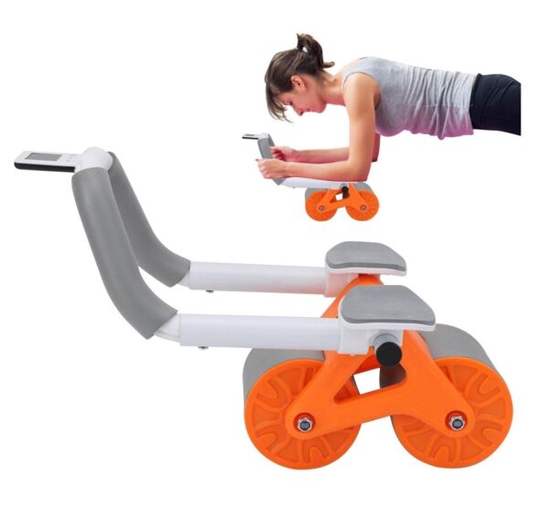 Rueda Abdominal Rebote Automático con Soporte de Codos y Temporizador