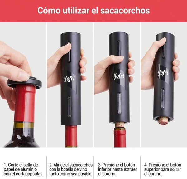 Sacacorcho Eléctrico Automático 5 en 1