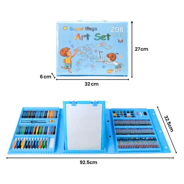 Set Kit de Arte Maleta 208 Piezas Azul